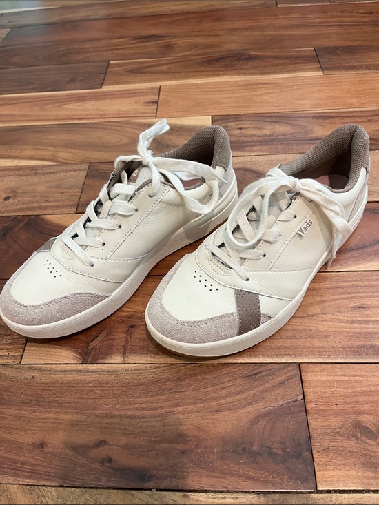 Keds Shoes - Keds Women’s Cream & Taupe Low-Top Sneakers